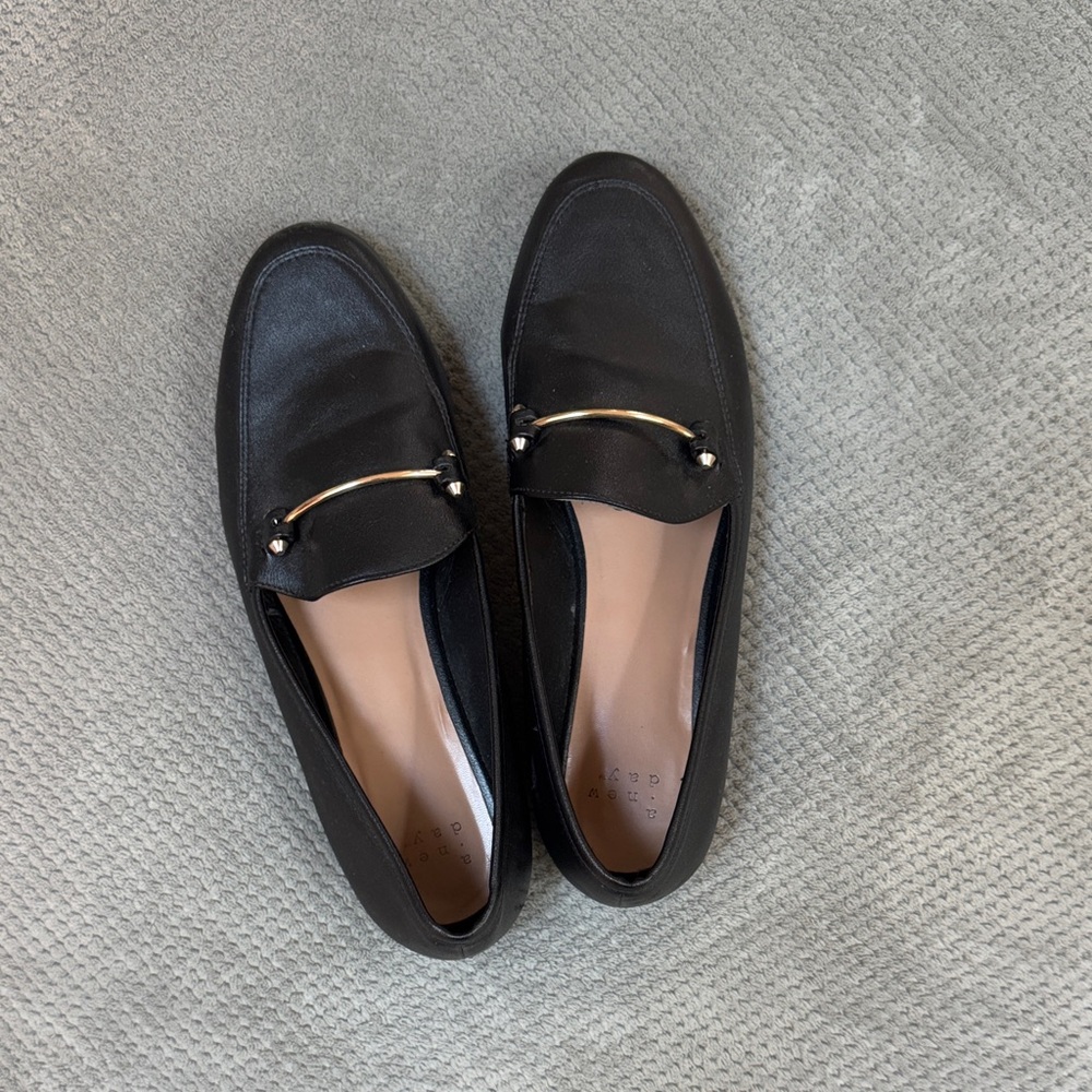 a new day Black Loafers with Gold Accent
